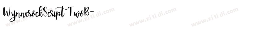 WynnerockScript TwoB字体转换